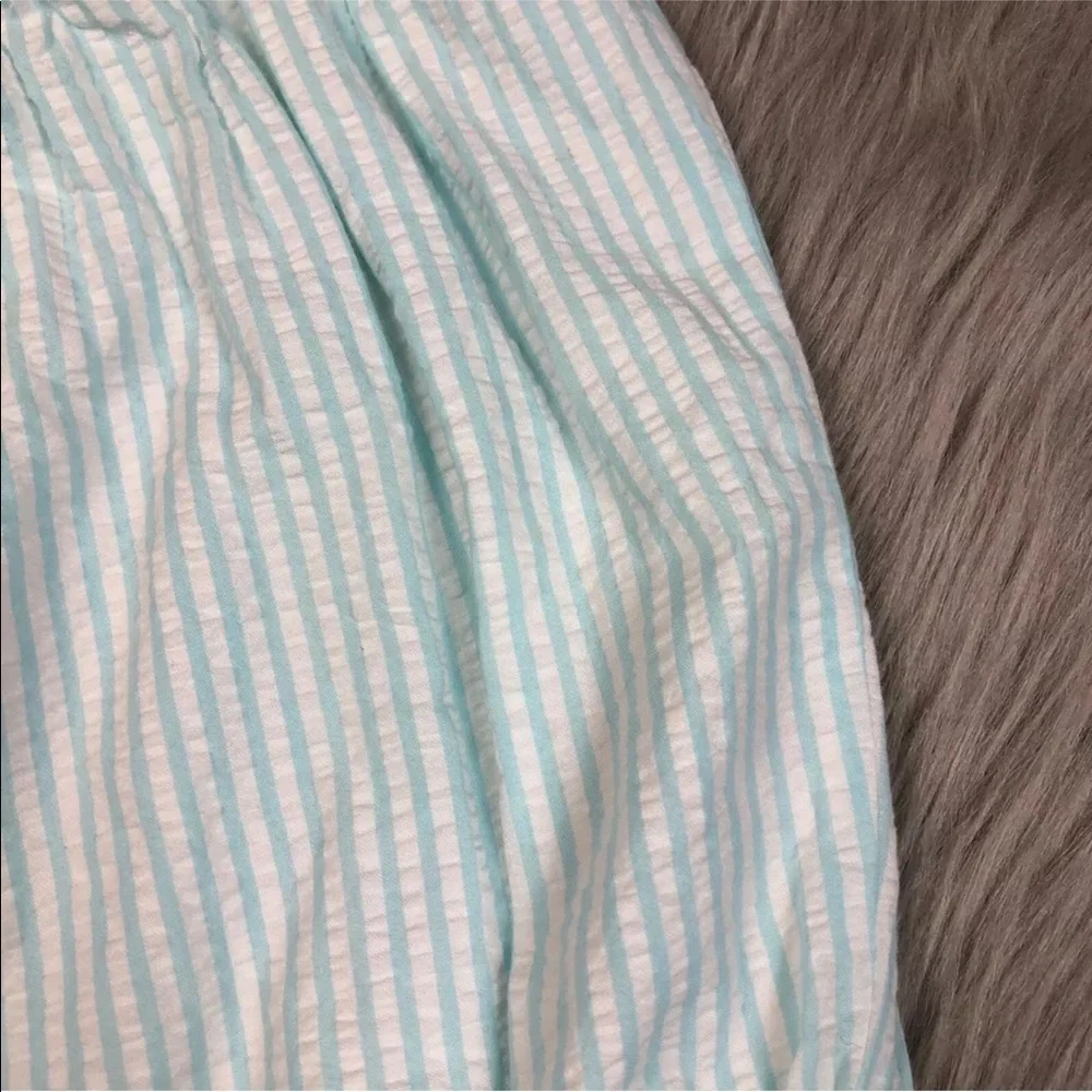 Gymboree 12-18 Months Blue White Striped Romper